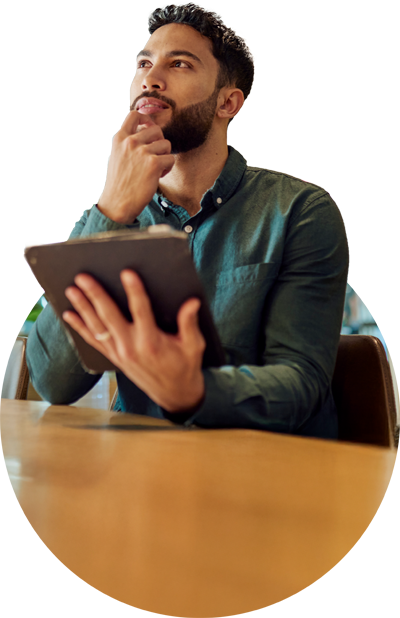man thinking about all irs payment plans