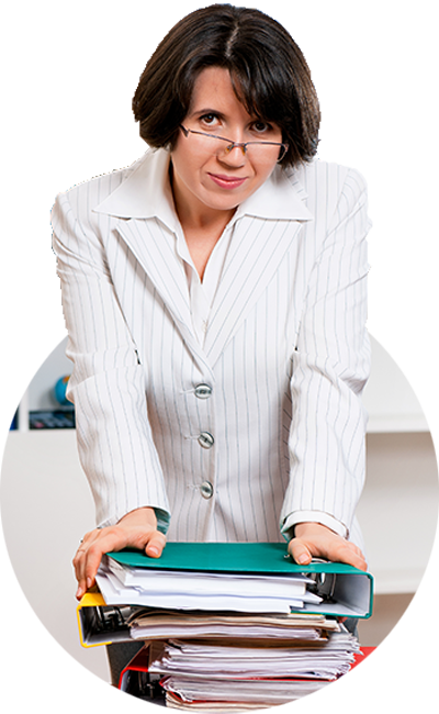 irs agent going through the paperwork process